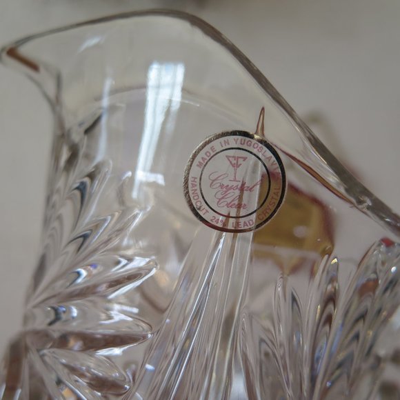 Yugoslavian Crystal Clear 24% Lead Crystal Pitcher - Picture 6 of 9